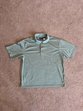 Men’s Large PGA Tour Polo Shirt - Light Mint Green